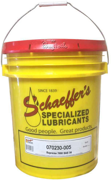 Schaeffer 070230-005 Supreme 7000 Synthetic Plus Engine Oil SAE 30 (5-Gallons)