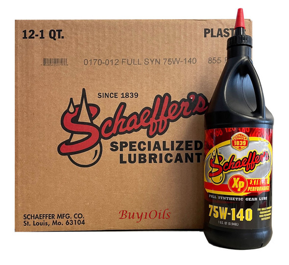 Schaeffer's 0170-012 Extreme Performance Full Synthetic 75W-140 (12-Quarts)