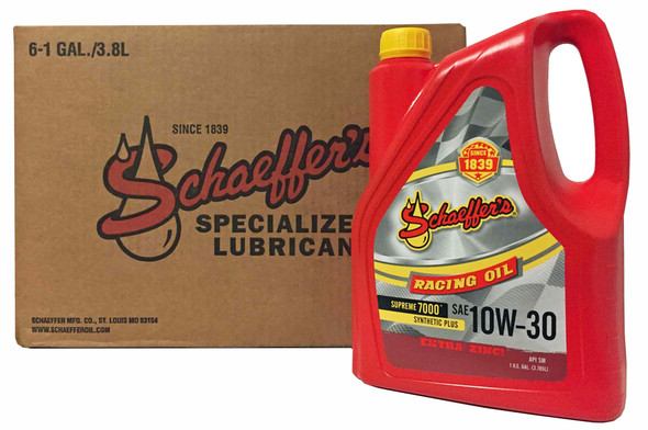 Schaeffer 0709-006 Supreme 7000 Synthetic Plus Racing Oil 10W-30 (6-Gallons) 