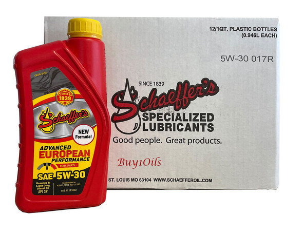 Schaeffer 8008-012 Advanced European Performance Mid SAPS 5W-30 (12-Quarts)