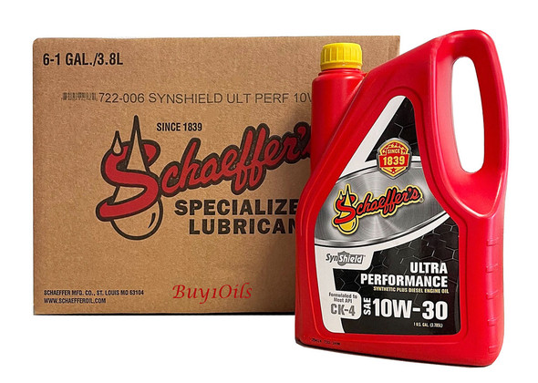 Schaeffer 0722-006 SynShield Ultra Performance 10W-30 CK-4 (6-Gallons)