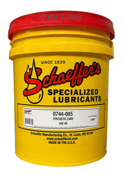 Schaeffer's 744 Synthetic Lube SAE 40 | 5-Gallons