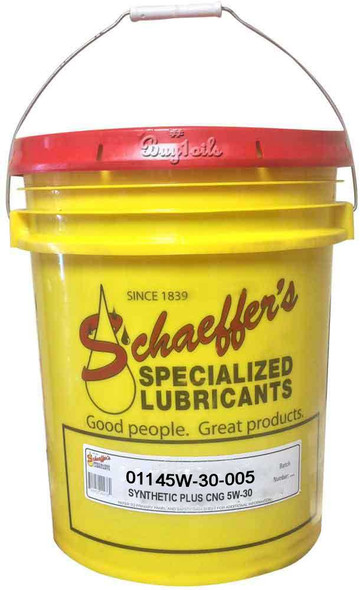 Schaeffer 01145W30-005 Synthetic Plus CNG Engine Oil 5W-30 (5 Gallons)