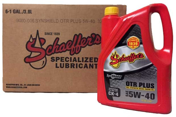 Schaeffer 9000CK4-006 SynShield® OTR Plus Full Synthetic 5W-40 (6-Gallons)