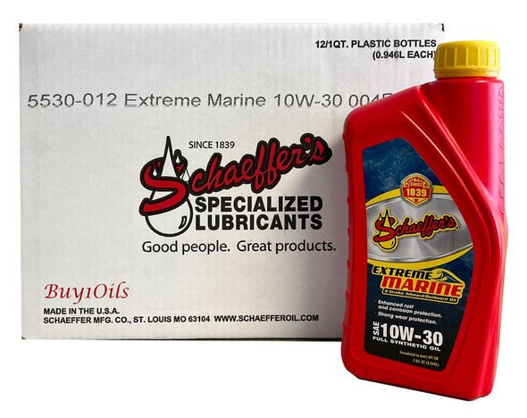 Schaeffer's 5530 Extreme Marine 4-Stroke Inboard Outboard 10W-30 (12-Quarts)