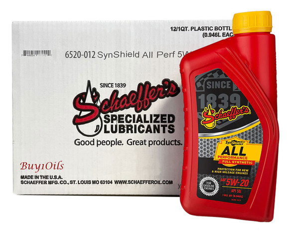 Schaeffer 6520-012 SynShield All Performance Synthetic 5W-20 | 12-QC 