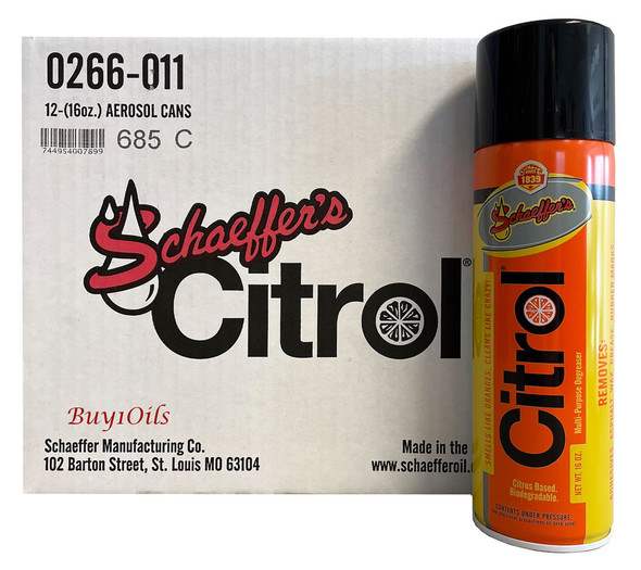 Schaeffer 0266-011 Citrol Cleaner and Industrial Degreaser (12-16oz cans)