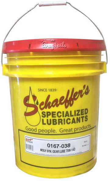 Schaeffer 0167-038 Moly Full Synthetic Gear Lube 75W-140 (38-lbs pail)