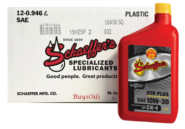 Schaeffer 0711-012 SynShield® OTR Plus Engine Oil 10W-30 (12-Quarts)