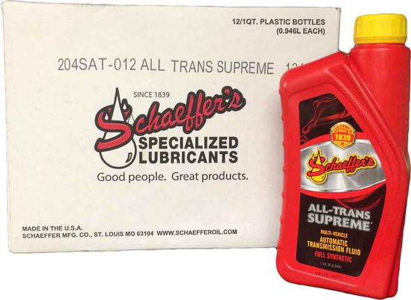 Schaeffer 0204SAT-012 All-Trans Supreme® Full Synthetic ATF (12-Quarts case)