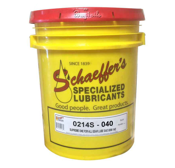 Schaeffer's 0214S-040 Supreme One For All Gear Lube 80W-140 (40-Lbs pail)