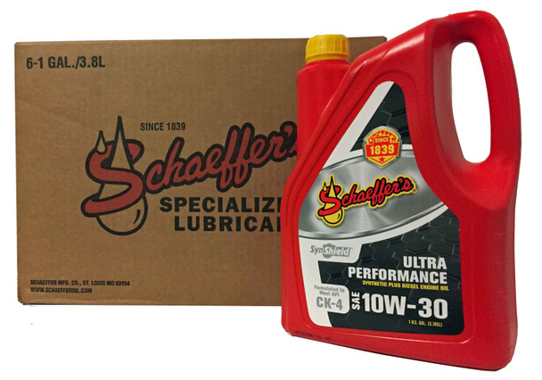 Schaeffer 0722-006 SynShield Ultra Performance 10W-30 CK-4 (6-Gallons)