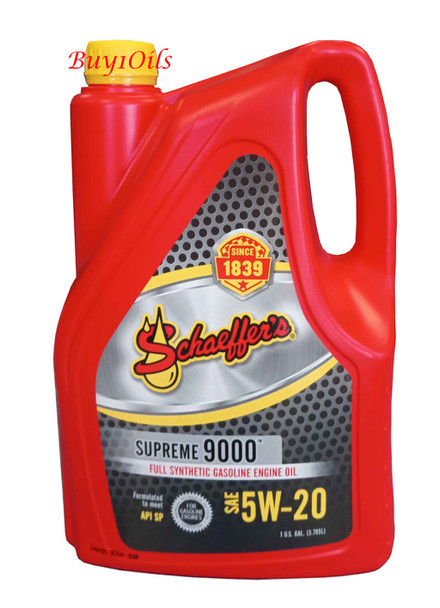 Schaeffer 9004-006 Supreme 9000 Full Synthetic Gasoline Engine Oil 5W-20 (1-Gallon)