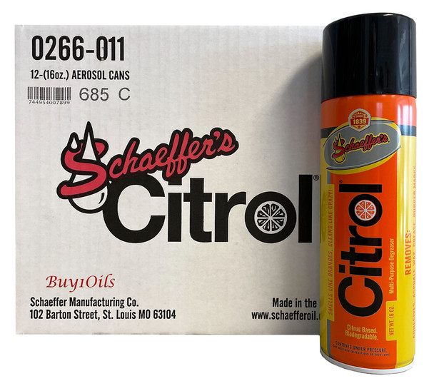 Schaeffer 0266-011 Citrol Cleaner and Industrial Degreaser (12-16oz cans)
