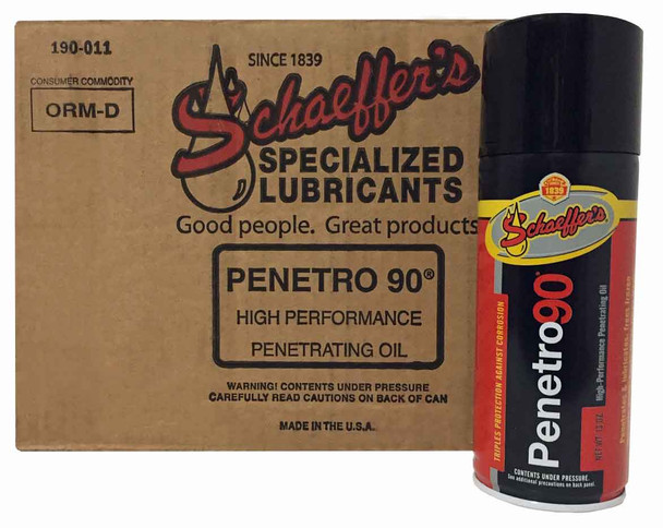 Schaeffer 0190-011 Penetro 90 Penetrating Oil (12-13oz Can case)
