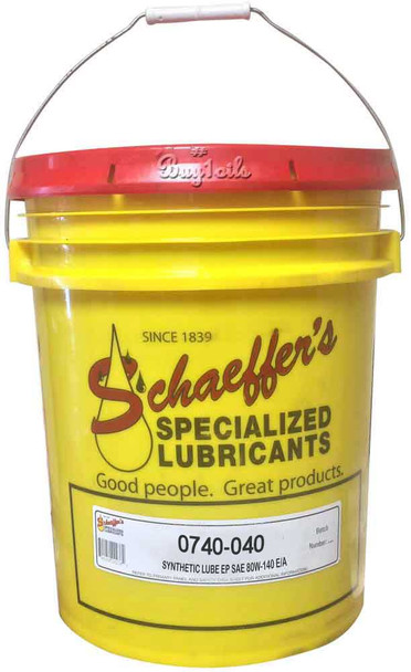 Schaeffer 0740-040 Synthetic Lube EP 80W-140 (Extended Warranty Approved) (40-lbs pail)
