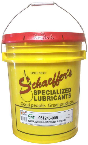 Schaeffer 051246-005 Ecoshield Biodegradable Hydraulic Oil (Drip Oil) (Air Line Oil) ISO 46 (5-Gallon pail)