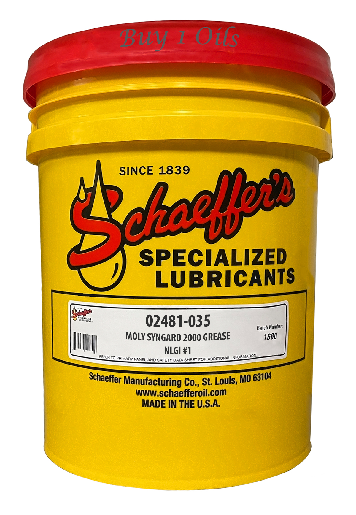 Schaeffer 248 Moly Syngard 2000 Grease | Buy1Oils | 35-Lbs
