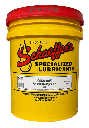 Schaeffer's 668 SynTuff HD Synthetic ATF | 5 Gallons | Buy1Oils