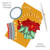 3D Pop-Up Christmas Card – Poinsettia Baubles Card and Decorative Hanging Ornament – Luxury Holiday Card for Family, Kids, Someone Special