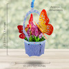 CL011 – Chandeliers Cards - Butterfly Basket - Lavender