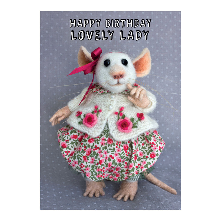 SQ021 – Tiny Squee Mousies - Happy Birthday Lovely Lady