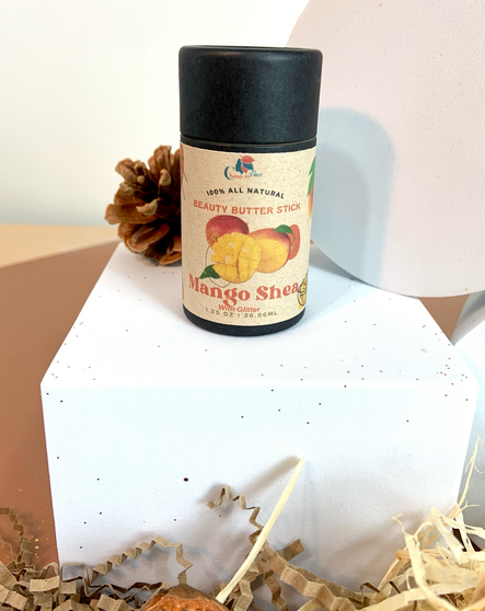 Mango Shea Beauty Stick with gold Glitter