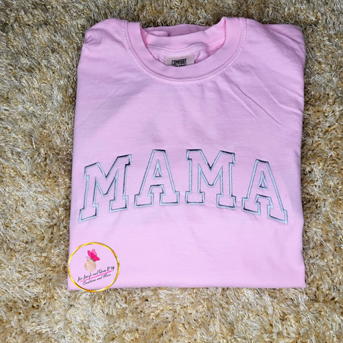 Comfort Color Mama Embroidered T-shirt