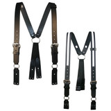 Boston Leather Firefighter Suspenders, Brown