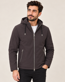 Viramano Men's Hooded Zip Jacket