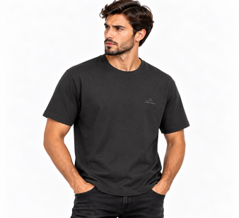 Viramano Men’s Black Crew-Neck T-Shirt