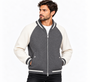 Viramano Men’s Charcoal & Ivory Varsity Zip Jacket