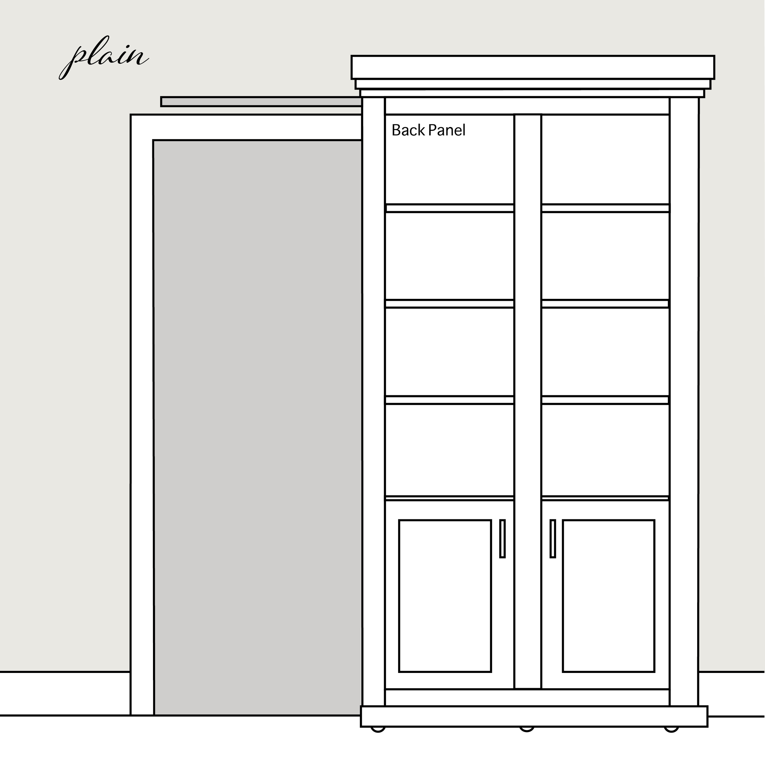 Stylish sliding bookcase door with