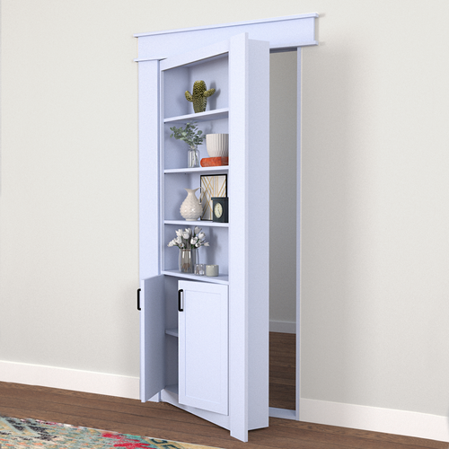 Hidden Flush Mount Paint Grade Shoe Rack Door