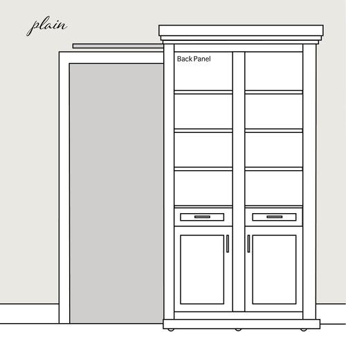 A Modern Single Sliding Door Closet With Drawers