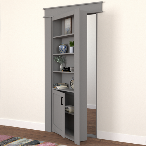 Unassembled Flush Mount Bookcase French Door– Murphy Door