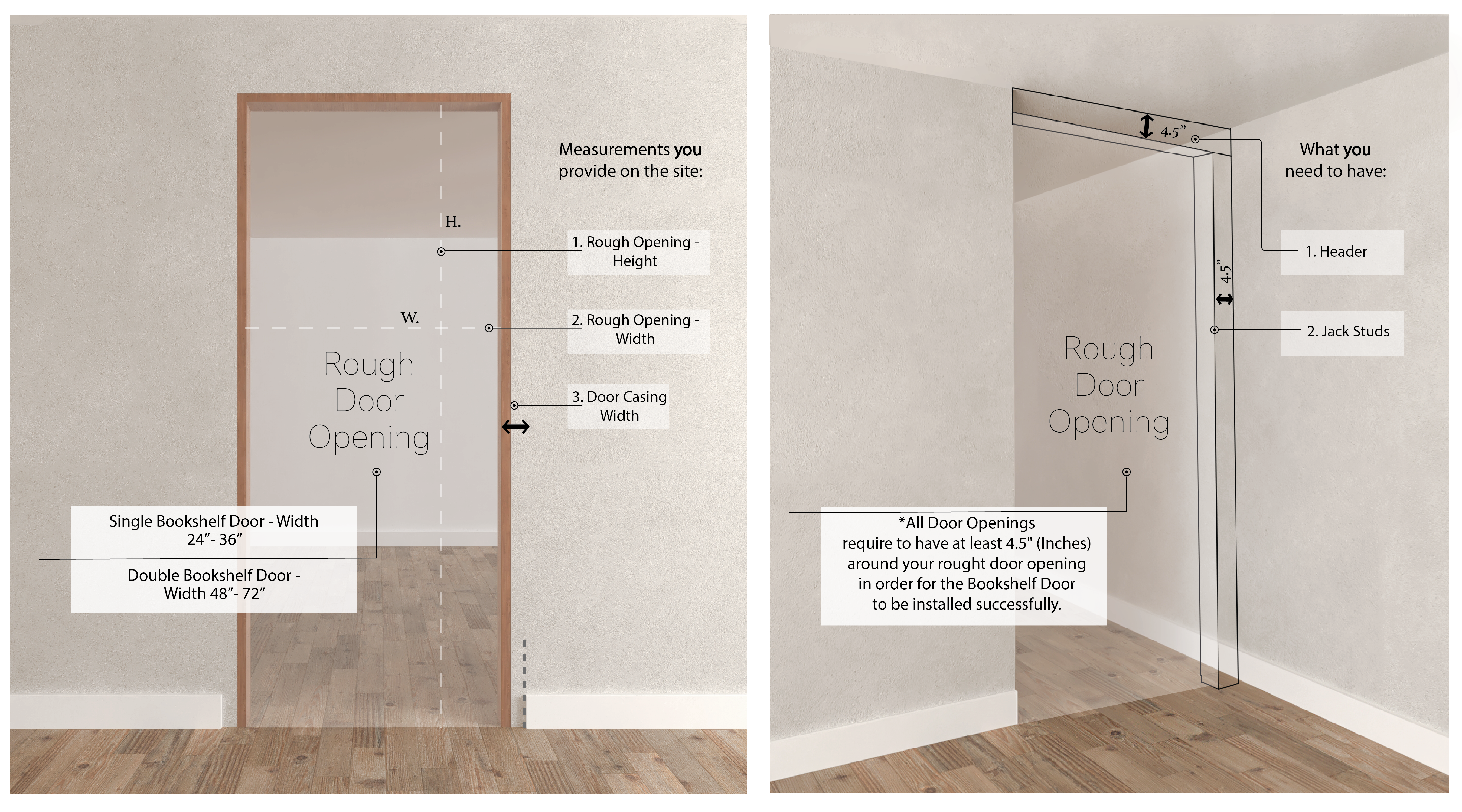 A stylish double closet doors with shelves