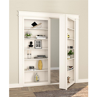 Unassembled Flush Mount Bookcase French Door– Murphy Door