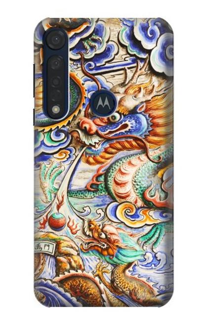 S2584 Traditional Chinese Dragon Art Funda Carcasa Case para Motorola Moto G8 Plus