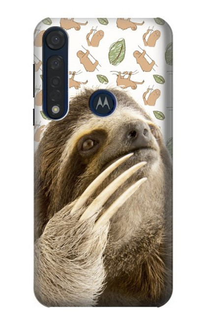 S3559 Sloth Pattern Funda Carcasa Case para Motorola Moto G8 Plus