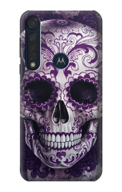 S3582 Purple Sugar Skull Funda Carcasa Case para Motorola Moto G8 Plus