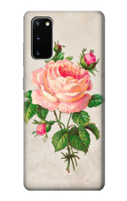S3079 Vintage Pink Rose Funda Carcasa Case para Samsung Galaxy S20