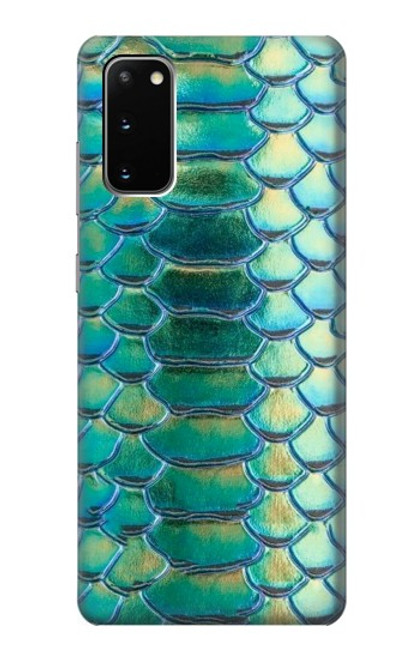 S3414 Green Snake Scale Graphic Print Funda Carcasa Case para Samsung Galaxy S20