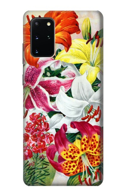 S3205 Retro Art Flowers Funda Carcasa Case para Samsung Galaxy S20 Plus, Galaxy S20+