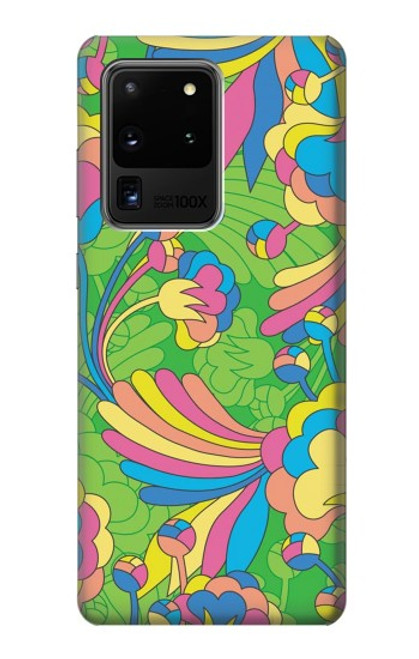 S3273 Flower Line Art Pattern Funda Carcasa Case para Samsung Galaxy S20 Ultra