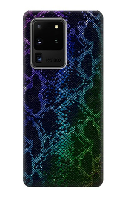 S3366 Rainbow Python Skin Graphic Print Funda Carcasa Case para Samsung Galaxy S20 Ultra