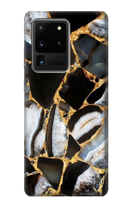 S3419 Gold Marble Graphic Print Funda Carcasa Case para Samsung Galaxy S20 Ultra