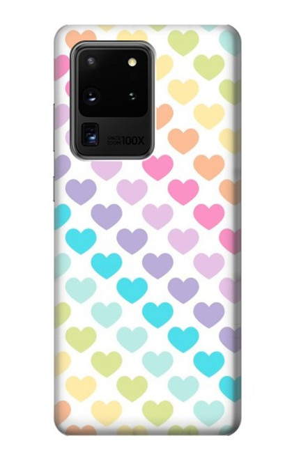 S3499 Colorful Heart Pattern Funda Carcasa Case para Samsung Galaxy S20 Ultra