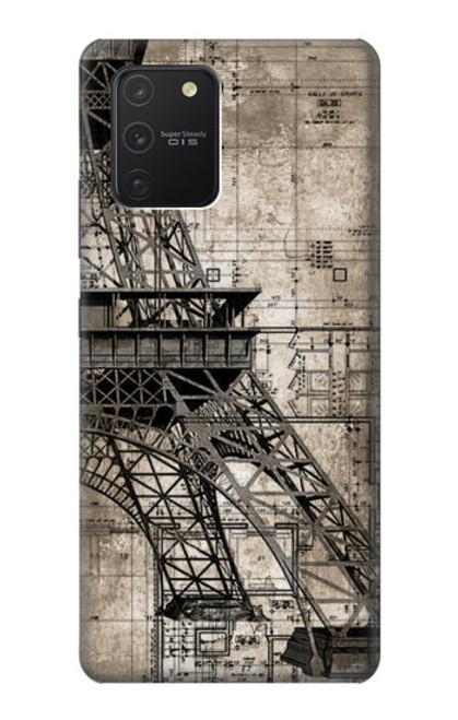 S3416 Eiffel Tower Blueprint Funda Carcasa Case para Samsung Galaxy S10 Lite