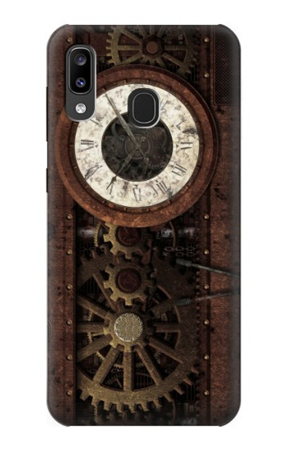 S3221 Steampunk Clock Gears Funda Carcasa Case para Samsung Galaxy A20, Galaxy A30